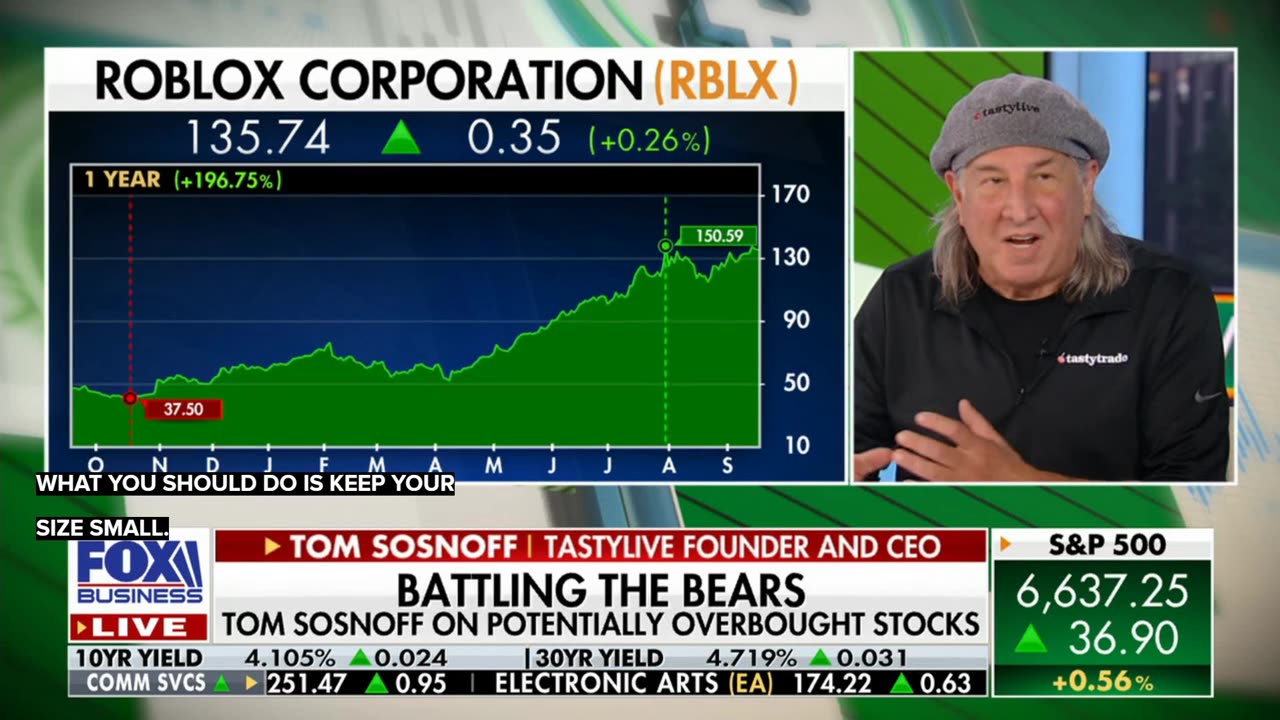 Tom Sosnoff of Tastytrade: Stops don't work; Keep your size small