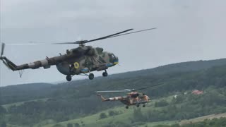 Pair of Ukrainian Mi8 Helicopters