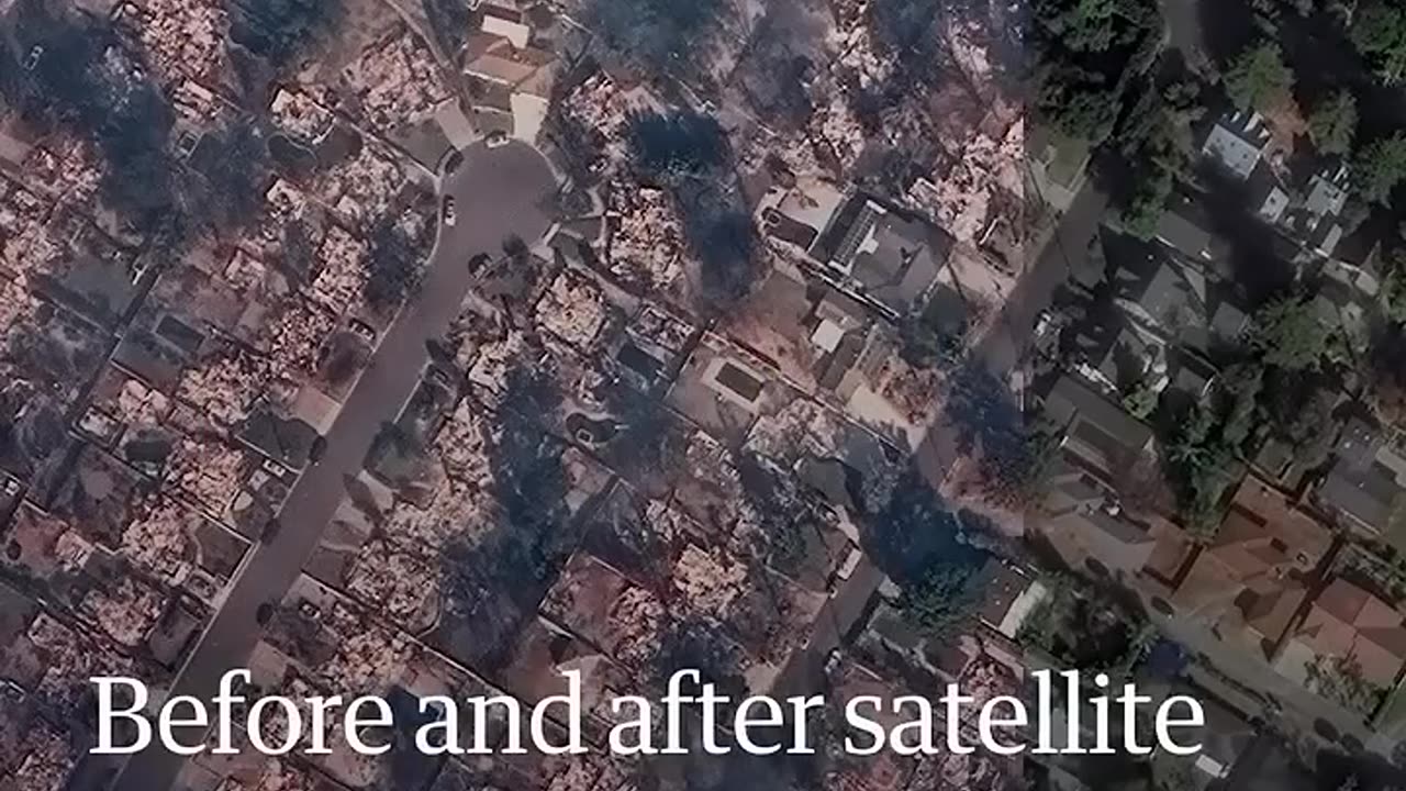 California wildfires: before and after images of Los Angeles fire damage