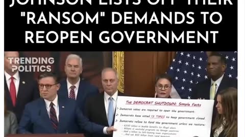 Speaker Johnson explains the #shumershutdown