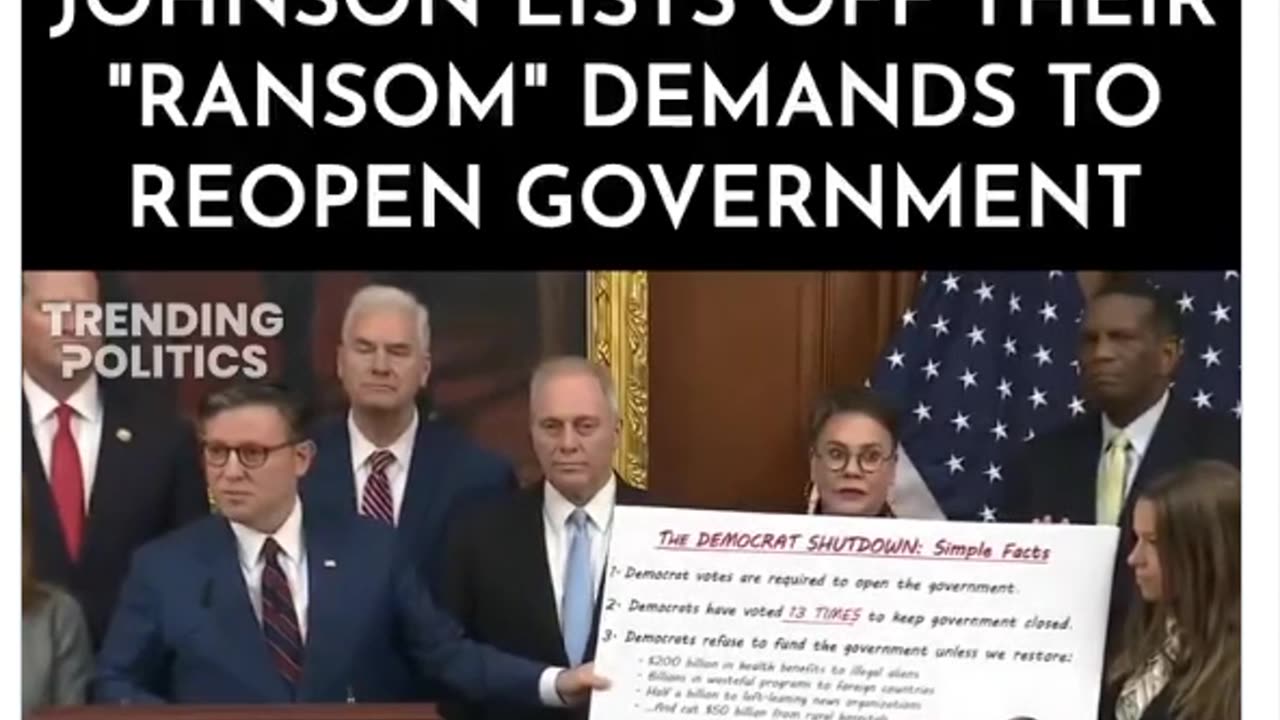 Speaker Johnson explains the #shumershutdown