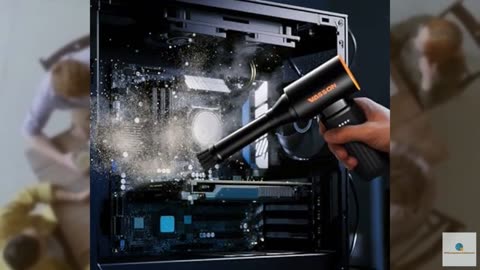 Compressed Air Duster, 260000RPM Cordless Electric Air Blower with Brushless Mot