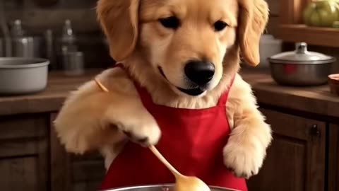 Dogs And Cow Animals Videos For Kids, Dogs Cooking And Eating Food