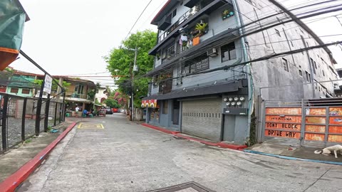 Beautiful Day on A. Luna Street in San Juan City in the Philippines