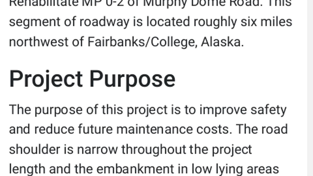 Fairbanks! What's going on? DOT Project Murphy some 0-2