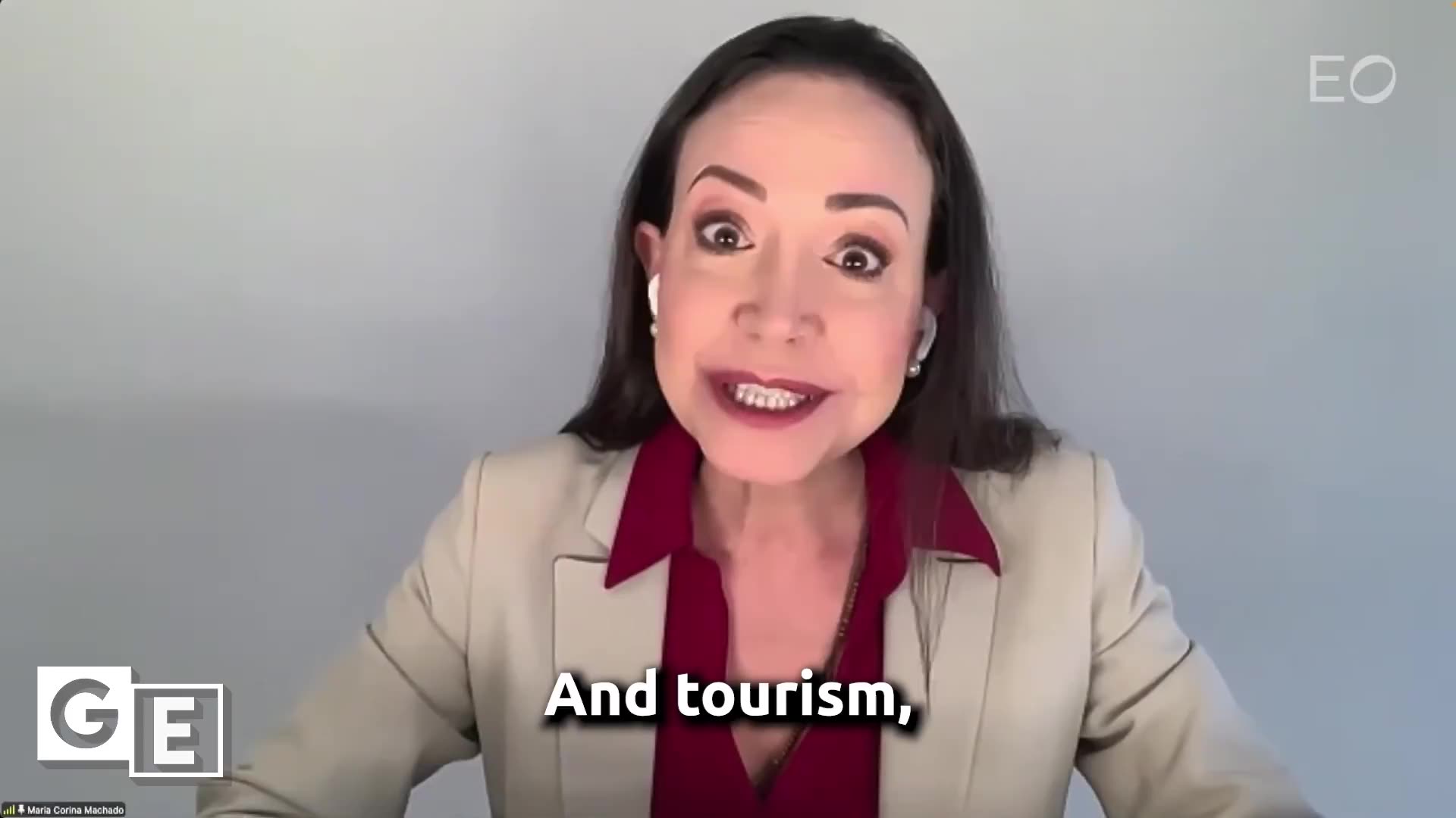 Nobel Peace Prize winner María Corina Machado vows to sell off $1.7 TRILLION of Venezuelas oil, gas, gold, infrastructure, etc... to US corporations.