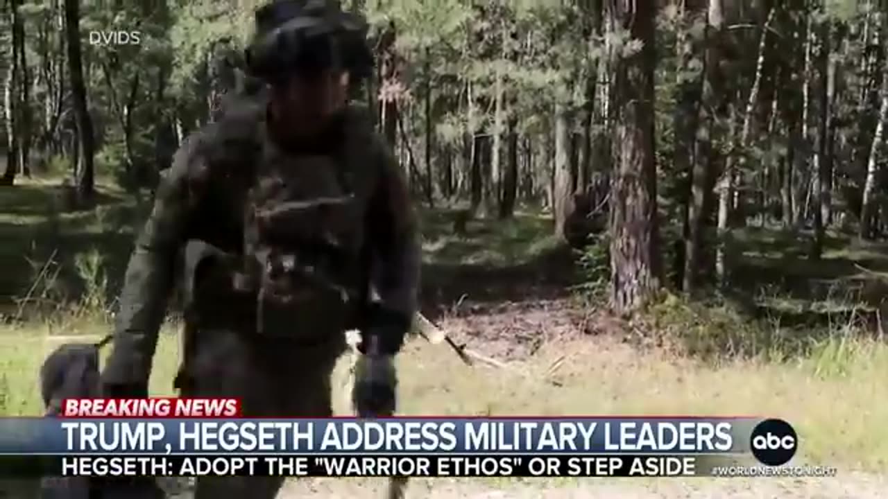 Trump, Hegseth address military leaders at Quantico