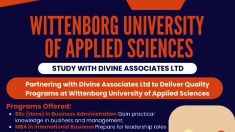 Study Business, Tourism & Marketing at Wittenborg UAS with Divine Associates Ltd.
