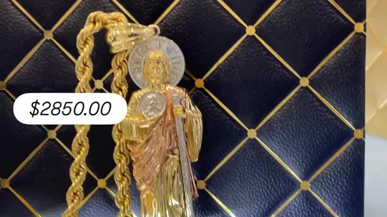 10K Trio Gold St. Jude Pendant & Rope Chain Setup