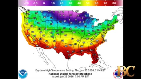 National Weather Forecast (January 22, 2026)