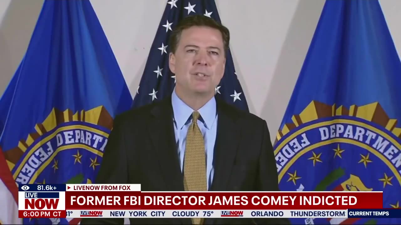 Former FBI Director James Comey indicted