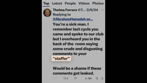 Rachel Mitchell uses burner account to blackmail gay congressman Abe Hamadeh