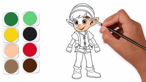 Cute Elf Painting for Kids Age 6-8 | Easy Step-by-Step Tutorial