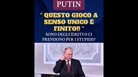 Messaggio di Putin al mondo