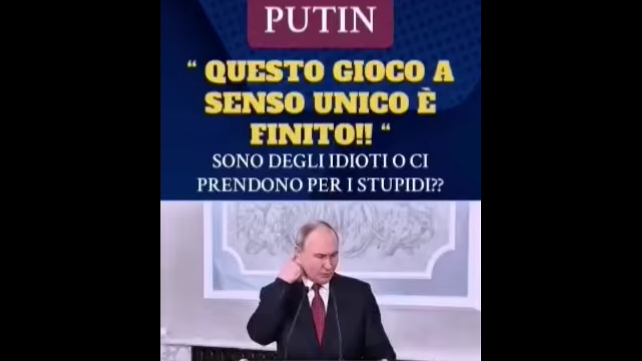 Messaggio di Putin al mondo