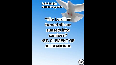Daily Insight October 09, 2025 #faith #saint #Insight