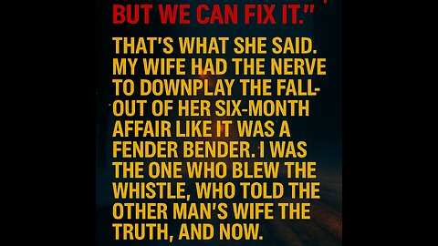 “I LOVE YOU” I Made a TERRIBLE MISTAKE | Did My WIFE Ever CARE? Or Was I Just Her BACKUP PLAN?