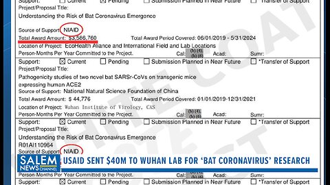 USAID Sent $40M To Wuhan Lab For ‘Bat Coronavirus’ Research Ending In 2019, FOIA Document Shows