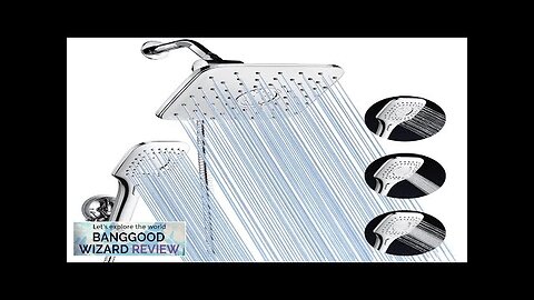 5-in-1 Rainfall Handheld Shower Head Combo 3 Level Adjustable Dual Square Hose Review