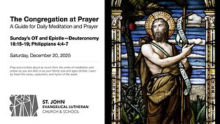 Sunday’s OT and Epistle—Deuteronomy 18:15-19; Philippians 4:4-7