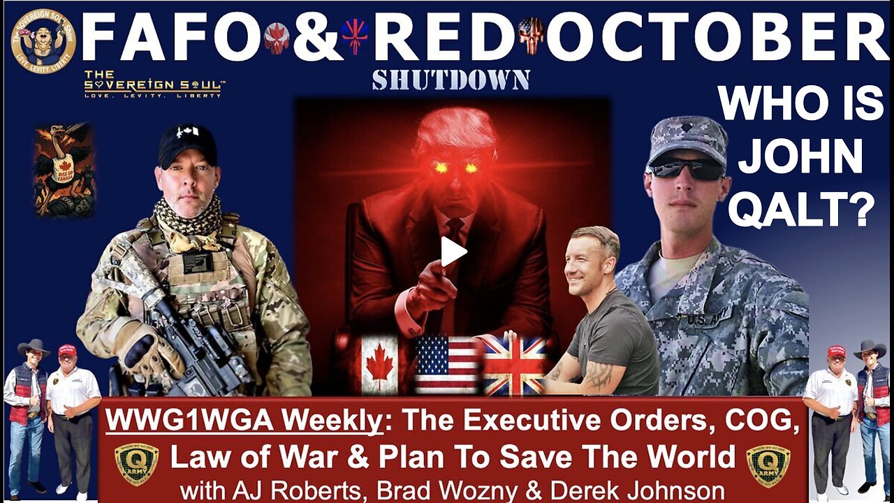 Trumps RED OCTOBER, Q 10 Days Darkness = Military Tribunals?! Derek Johnson, AJ Roberts, Brad Wozny