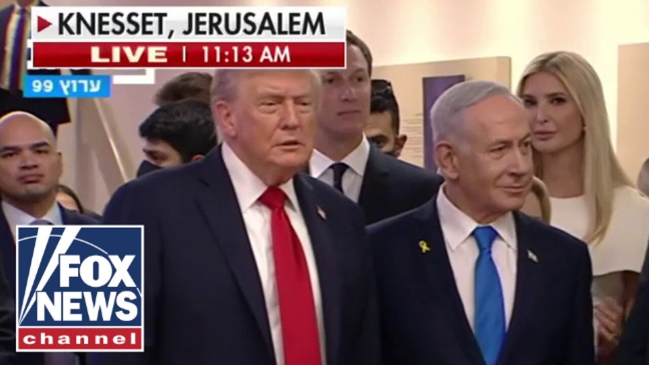 BREAKING: Trump arrives at Israeli Knesset as all living hostages released