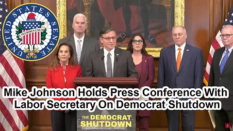 Mike Johnson holds press conference with labor secretary on Democrat shutdown – Nov. 4, 2025