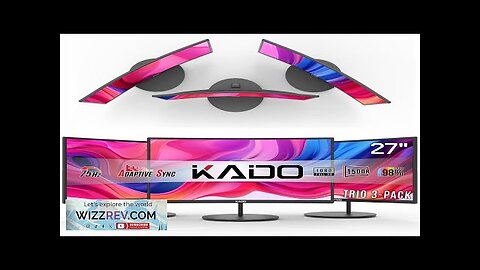 Kado Triple Monitor Setup 3-Pack 27" 1920x1080 Curved Computer Monitor 1500R Review