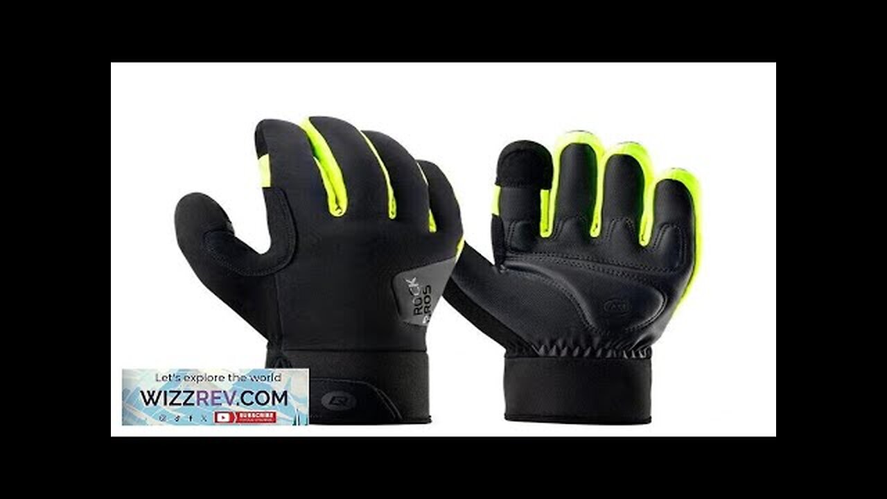 ROCKBROS Bike Gloves Full Finger Touch Screen PU Leather Non Slip Shock-Absorbing Review