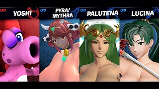 Birdo vs Cow Pyra & Thick Palutena (Nude) & Thick Lyn (Nude) [MAKI SSBU Rumble Exclusive Request]