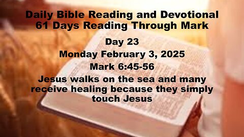 Daily Bible Reading and Devotional: 61 Days reading through Mark.