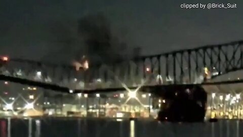 Baltimore Bridge Collapse at 8x Speed