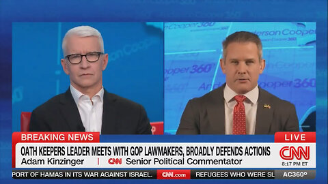 Adam Kinzinger Cries To Anderson Cooper About 'Repentance' From J6 Detainees