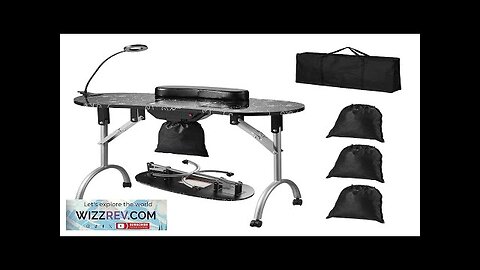 VEVOR Portable Manicure Table Foldable Nail Table with Electric Dust Collector Moveable Review