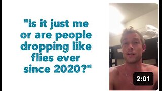 "Is it just me or are people dropping like flies ever since 2020?"