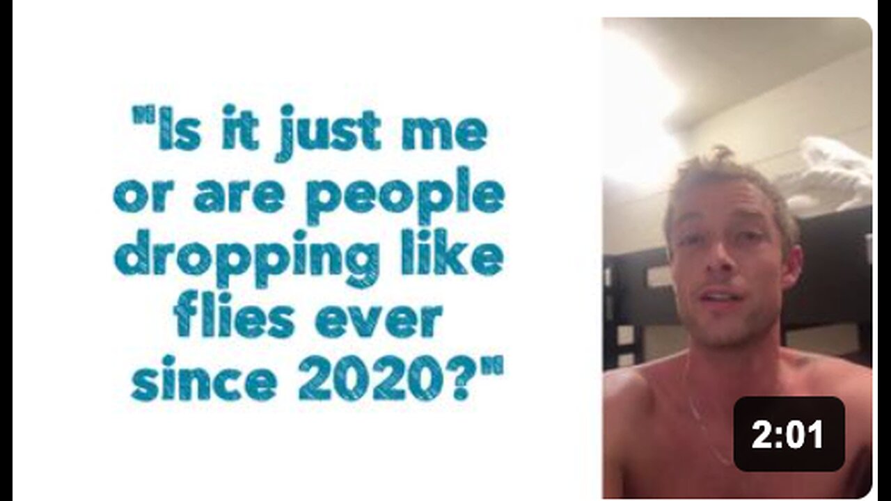 "Is it just me or are people dropping like flies ever since 2020?"