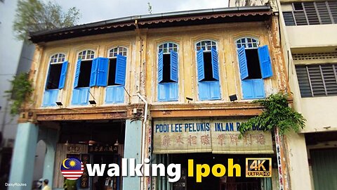 Discovering Ipoh 4K Scenic Walking Tour 🇲🇾 MALAYSIA