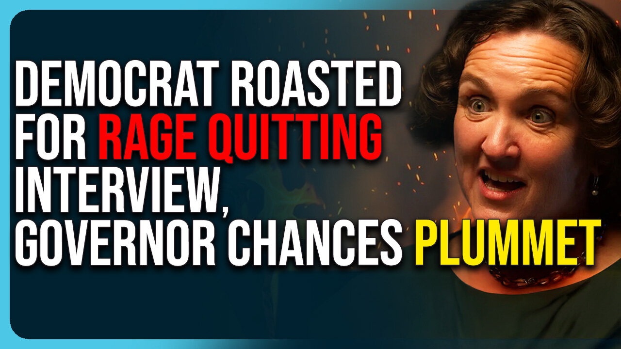Democrat Roasted For Rage Quitting Interview, More Unhinged Clips Surface, Governor Chances Plummet
