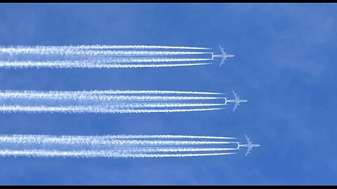 9-Minute legacy media report detailing all the lines in the sky...