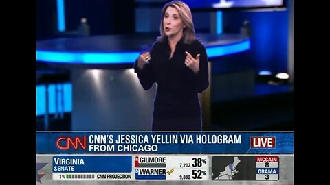 (2008) CNN displays HOLOGRAM TECHNOLOGY during the Presidential Election