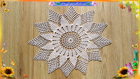 Serwetka Słonecznik Nr.2, Część 3 #szydełkowanie #serwetka #tutorial @mycrochetworld