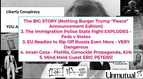 Liberty Conspiracy LIVE 10-8-25! ICE GOONS, Israel genociders, Eric Peters!