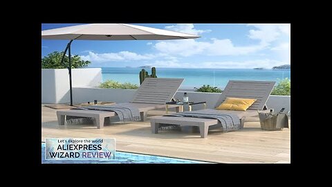 Outdoor Chaise Lounge Chair Set of 2 for Poolside Patio Resin Sun Review