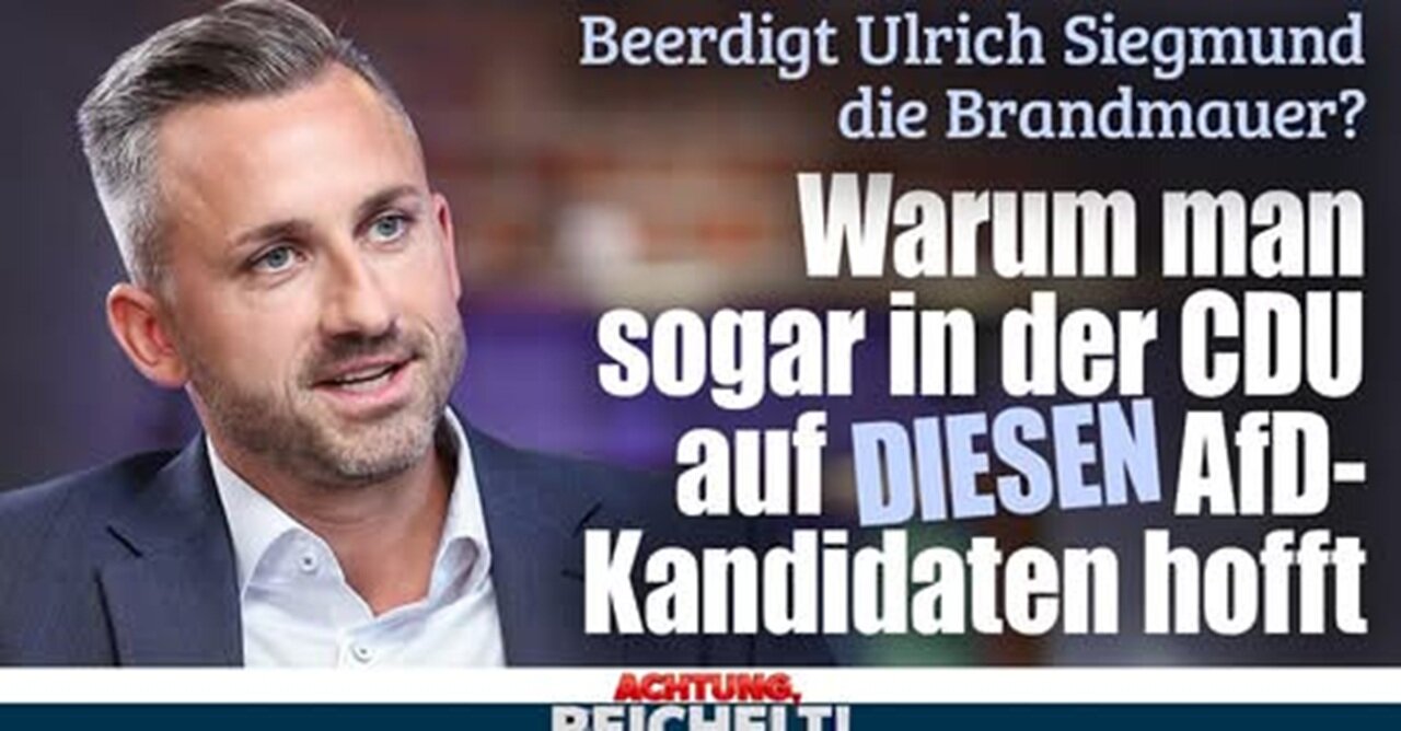 Siegmund (AfD) wird zur Hoffnung gegen Brandmauer und Zwangsgebühren