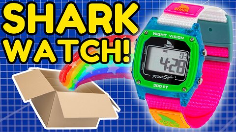 🌈✨ UNBOXING: NEON Freestyle Shark Watch! 🦈📦