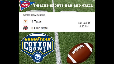 T-Backs Sports Bar and Grill Sports Schedule and Pizza special for Saturday Jan 11, 2025