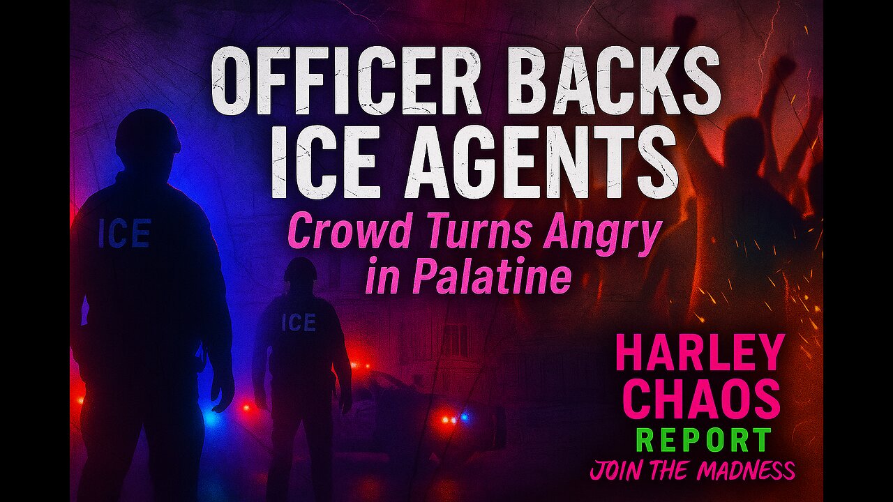 Cop Assists ICE Agents, Holds Back Angry Crowd 🔥 | Harley Chaos Report