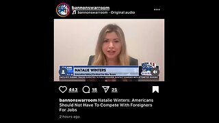 Captioned - Natalie Winters said foreign workers shouldn’t take over American jobs