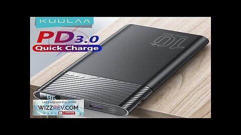 KUULAA 10000mAh QC PD3.0 Pover Bank Fast Charging USB External Battery Charger Review