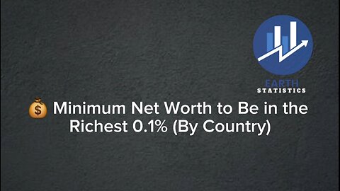 Minimum Net Worth to Be in the Richest 0.1% (By Country)